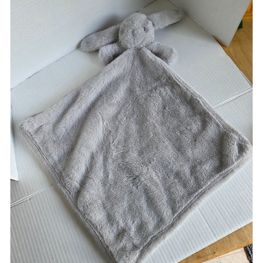 S.L. Home Fashions Plush Gray Bunny Rabbit Lovey Security Blanket 15" x 15" 2022